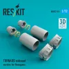 ResKit Models TORNADO exhaust nozzles for Hasegawa kit (3D Printed) - hajtómű-fúvócsövek