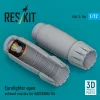 ResKit Models Eurofighter open exhaust nozzles for Hasegawa kit (3D Printed) - Eurofighter nyitott – hajtómű-fúvócsövek