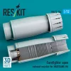 ResKit Models Eurofighter open exhaust nozzles for Hasegawa kit (3D Printed) - Eurofighter nyitott – hajtómű-fúvócsövek