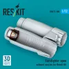ResKit Models Eurofighter open exhaust nozzles for Revell kit (3D Printed) - Eurofighter nyitott – hajtómű-fúvócsövek