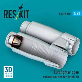   ResKit Models Eurofighter open exhaust nozzles for Revell kit (3D Printed) - Eurofighter nyitott – hajtómű-fúvócsövek