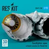 ResKit Models Eurofighter open exhaust nozzles for Revell kit (3D Printed) - Eurofighter nyitott – hajtómű-fúvócsövek