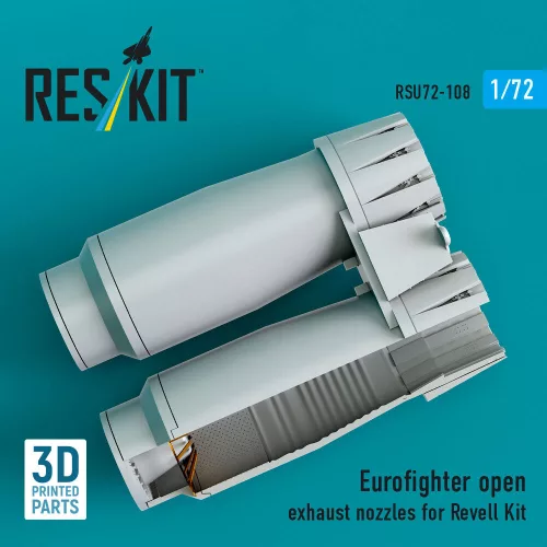 ResKit Models Eurofighter open exhaust nozzles for Revell kit (3D Printed) - Eurofighter nyitott – hajtómű-fúvócsövek