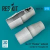 ResKit Models Su-27 Flanker exhaust nozzles for Trumpeter kit (3D Printed) - hajtómű-fúvócsövek