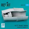 ResKit Models Su-27 Flanker exhaust nozzles for Trumpeter kit (3D Printed) - hajtómű-fúvócsövek