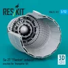 ResKit Models Su-27 Flanker exhaust nozzles for Trumpeter kit (3D Printed) - hajtómű-fúvócsövek