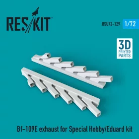   ResKit Models Bf-109E exhaust for Special Hobby/Eduard kit (3D Printed) - kipufogócsonkok