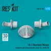 ResKit Models HC.2 Westland Wessex exhaust and transmission cover (3D Printed) for Airfix - kipufogócsonkok