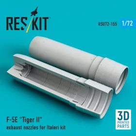   ResKit Models F-5E Tiger II exhaust nozzles for Italeri kit (3D Printed) - hajtómű-fúvócsövek