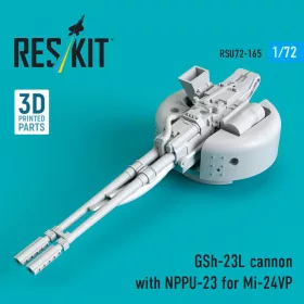   ResKit Models GSh-23L cannon with NPPU-23 for Mi-24VP (3D Printed) - GSh-23L gépágyú NPPU-23 fegyverállvánnyal