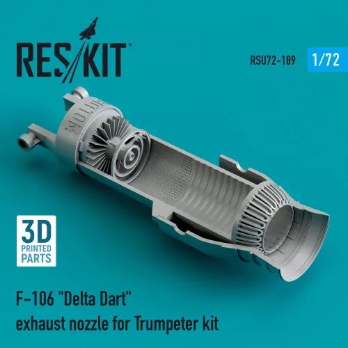 ResKit Models F-106 Delta Dart exhaust nozzle for Trumpeter kit (3D Printed) - hajtómű-fúvócső