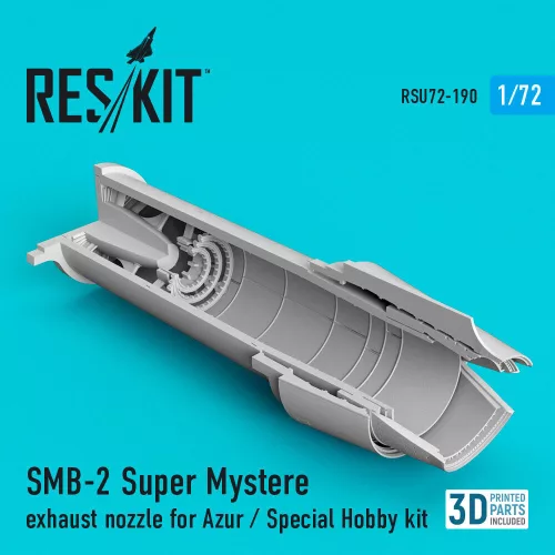 ResKit Models SMB-2 Super Mystère exhaust nozzle for Azur / Special Hobby kit - hajtómű-fúvócső