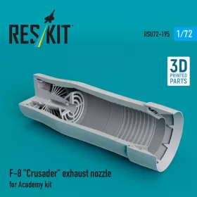   ResKit Models F-8 Crusader exhaust nozzle for Academy kit (3D Printed) - hajtómű-fúvócső
