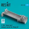ResKit Models F-106 Delta Dart exhaust nozzle for Meng kit (3D Printed) - hajtómű-fúvócső