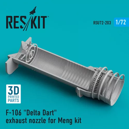 ResKit Models F-106 Delta Dart exhaust nozzle for Meng kit (3D Printed) - hajtómű-fúvócső