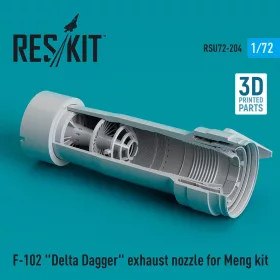   ResKit Models F-102 Delta Dagger exhaust nozzle for Meng kit (3D Printed) - hajtómű-fúvócső