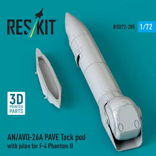 ResKit Models AN/AVQ-26A PAVE Tack pod with pylon for F-4 Phantom II (3D Printed) - AN/AVQ-26A PAVE Tack célzókonténer pilonnal