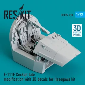   ResKit Models F-111F Cockpit late modification with 3D decals for Hasegawa kit (3D Printed) - cockpitkészlet 3D matricákkal