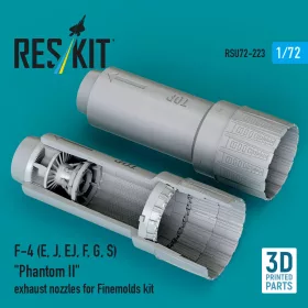   ResKit Models F-4 (E, J, EJ, F, G, S) Phantom II exhaust nozzles for Finemolds kit (3D Printed) - hajtómű-fúvócsövek