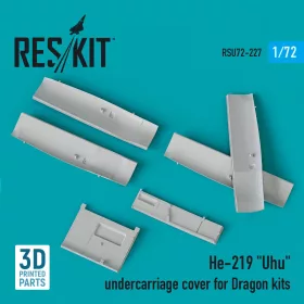   ResKit Models He-219 Uhu undercarriage covers for Dragon kit (3D Printed) - futóműajtók