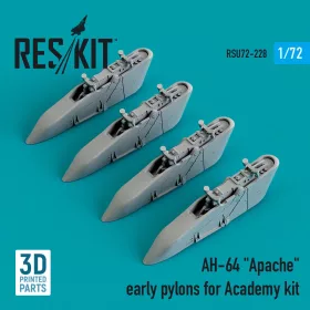   ResKit Models AH-64 Apache early pylons for Academy kit (3D Printed) - fegyverfelfüggesztő pilonok
