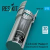 ResKit Models F-4 (B, C, D, N) Phantom II exhaust nozzles for Hasegawa kit (3D Printed) - hajtómű-fúvócsövek