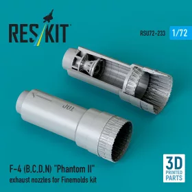   ResKit Models F-4 (B, C, D, N) Phantom II exhaust nozzles for Finemolds kit (3D Printed) - hajtómű-fúvócsövek