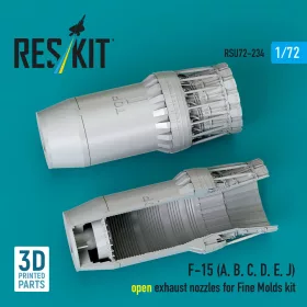   ResKit Models F-15 Eagle/Strike Eagle (A,B,C,D,E korai,J) F100-PW-220 nyitott – hajtómű-fúvócsövek
