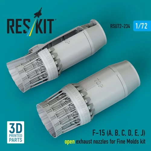 ResKit Models F-15 Eagle/Strike Eagle (A,B,C,D,E korai,J) F100-PW-220 nyitott – hajtómű-fúvócsövek