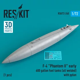   ResKit Models F-4 Phantom II korai – 600 gallonos póttartály pilonnal, hegesztett kivitel, 1 db