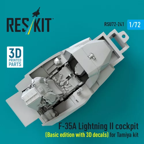ResKit Models F-35A Lightning II – alap cockpitkészlet 3D matricákkal