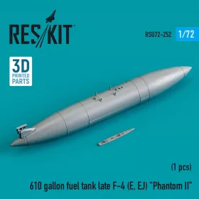   ResKit Models 610 gallon fuel tank late F-4 (E, EJ) Phantom II (3D Printed) - 610 gallonos üzemanyag-póttartály