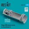 ResKit Models Mirage 2000 exhaust nozzle for DreamModel kit (3D Printed) - hajtómű-fúvócső