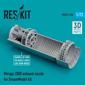   ResKit Models Mirage 2000 exhaust nozzle for DreamModel kit (3D Printed) - hajtómű-fúvócső