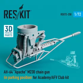   ResKit Models AH-64 Apache – M230 Chain Gun gépágyú, parkolóhelyzetben, AFV Club maketthez