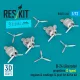 ResKit Models B-24 Liberator propellers (2 types), engines & cowlings (4 pcs) (3D Printed) for Airfix - légcsavarok, motor, motorburkolat