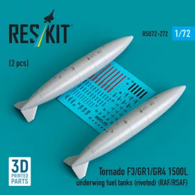   ResKit Models Tornado F3/GR1/GR4 – 1500 literes szegecselt szárny alatti üzemanyag-póttartályok, 2 db