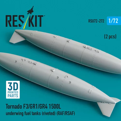 ResKit Models Tornado F3/GR1/GR4 – 1500 literes szegecselt szárny alatti üzemanyag-póttartályok, 2 db
