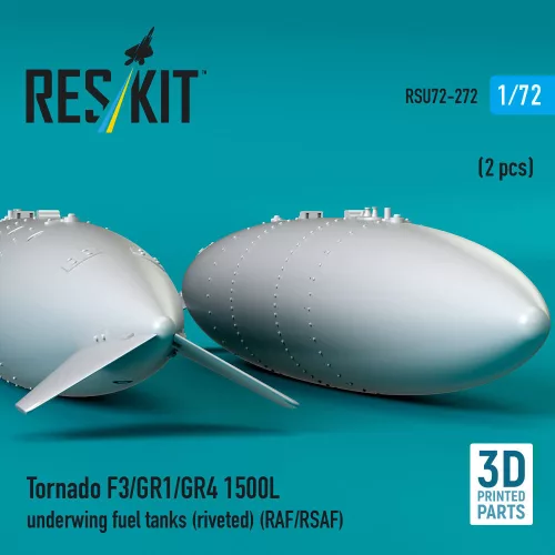 ResKit Models Tornado F3/GR1/GR4 – 1500 literes szegecselt szárny alatti üzemanyag-póttartályok, 2 db