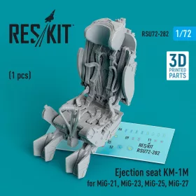   ResKit Models Ejection seat KM-1M for MiG-21, MiG-23, MiG-25, MiG-27 (1 pcs) (3D Printed) - MiG-21/23/25/27 – KM-1M katapultülés, 1 db