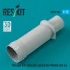 ResKit Models Mirage IIIE exhaust nozzle (3D Printed) for Modelsvit - hajtómű-fúvócső