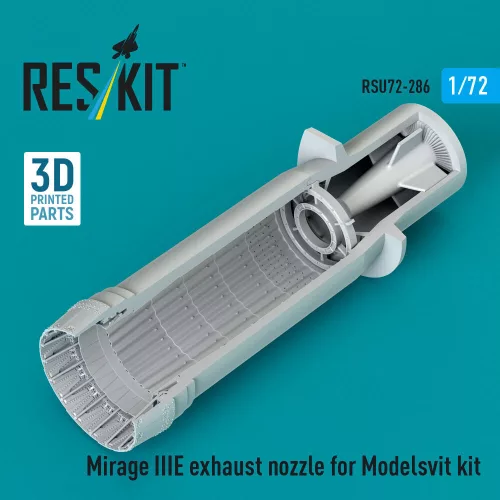 ResKit Models Mirage IIIE exhaust nozzle (3D Printed) for Modelsvit - hajtómű-fúvócső