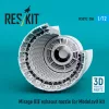 ResKit Models Mirage IIIE exhaust nozzle (3D Printed) for Modelsvit - hajtómű-fúvócső