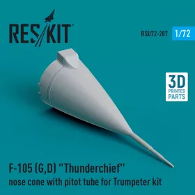   ResKit Models F-105 (G,D) Thunderchief nose cone with pitot tube for Trumpeter kit (3D Printed) - orrkúp Pitot-csővel