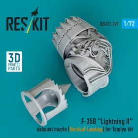   ResKit Models F-35B Lightning II exhaust nozzle (Vertical Landing) for Tamiya kit (3D printed) - hajtómű-fúvócső