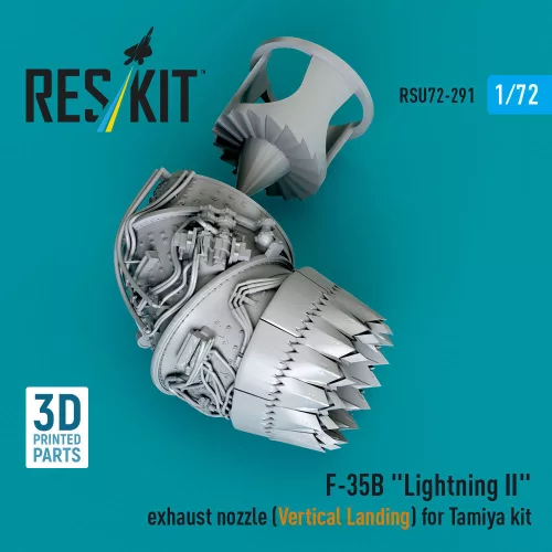 ResKit Models F-35B Lightning II exhaust nozzle (Vertical Landing) for Tamiya kit (3D printed) - hajtómű-fúvócső
