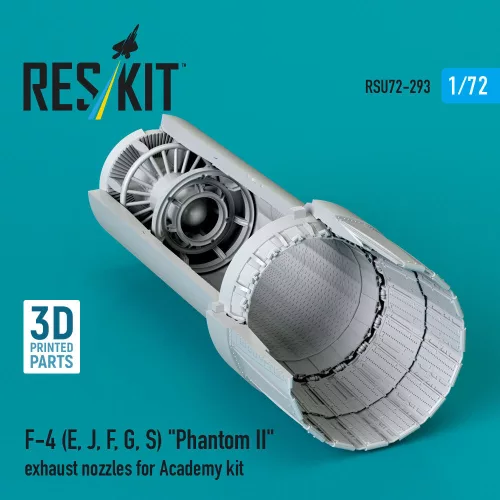 ResKit Models F-4 (E, J, F, G, S) Phantom II exhaust nozzles for Academy kit (3D Printed) - hajtómű-fúvócsövek