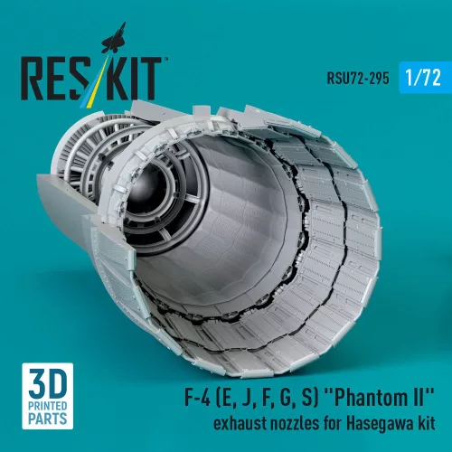 ResKit Models F-4 (E, J, F, G, S) Phantom II exhaust nozzles for Hasegawa kit (3D Printed) - hajtómű-fúvócsövek