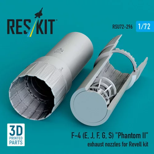 ResKit Models F-4 (E, J, F, G, S) Phantom II exhaust nozzles for Revell kit (3D Printed) - hajtómű-fúvócsövek