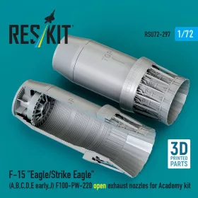   ResKit Models F-15 Eagle/Strike Eagle (A, B, C, D, E korai, J) F100-PW-220 nyitott – hajtómű-fúvócsövek
